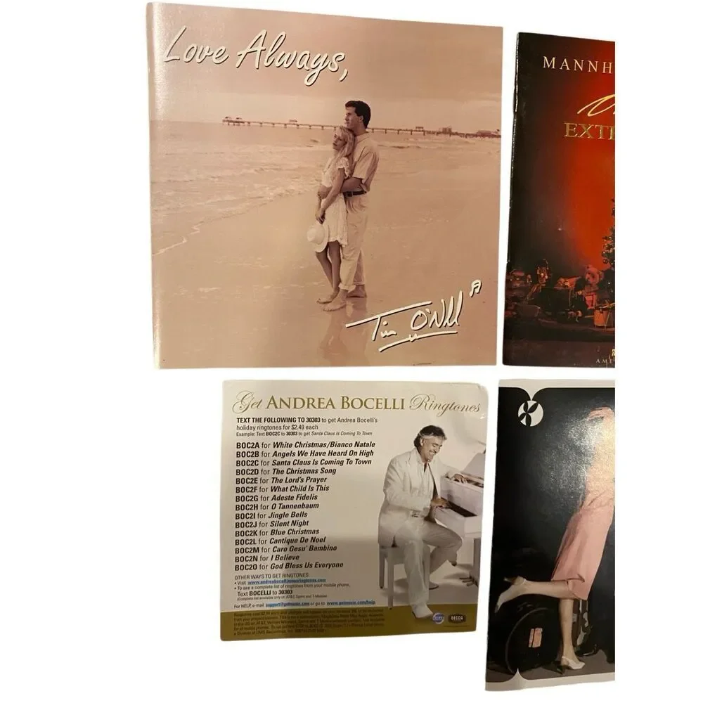 CD Insert Lot Yanni Andrea Bocelli Mannheim Steamroller Tim ONeill Art Crafts